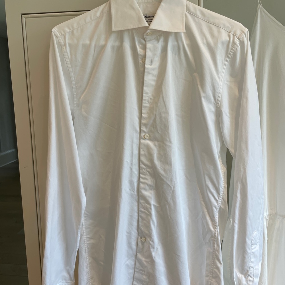 Elegant White Men's Dress Shirt